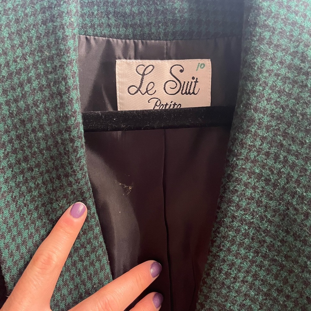 Le Suit Green Blazer Elegant Suit Jacket